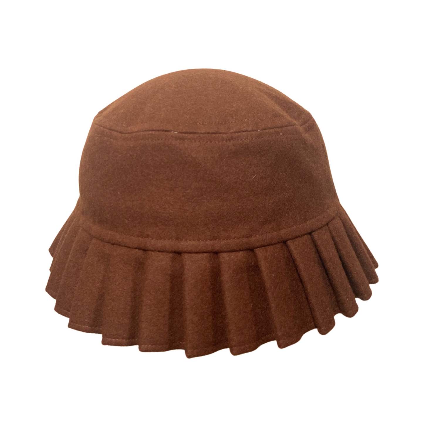 Pleated Hat (Brown)