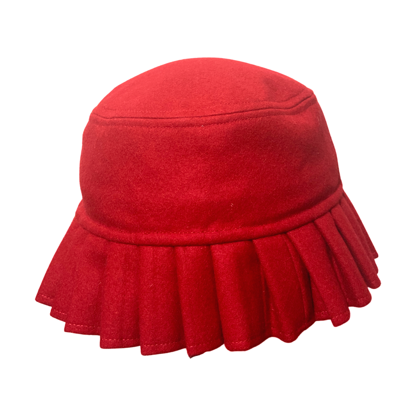 Pleated Hat (Red)